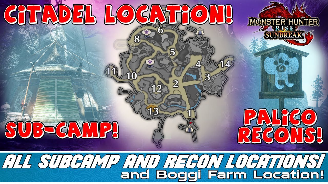 MH Rise Sunbreak CITADEL Sub-Camp and Palico Recon LOCATIONS! EASY Boggi Farm Location GUIDE!