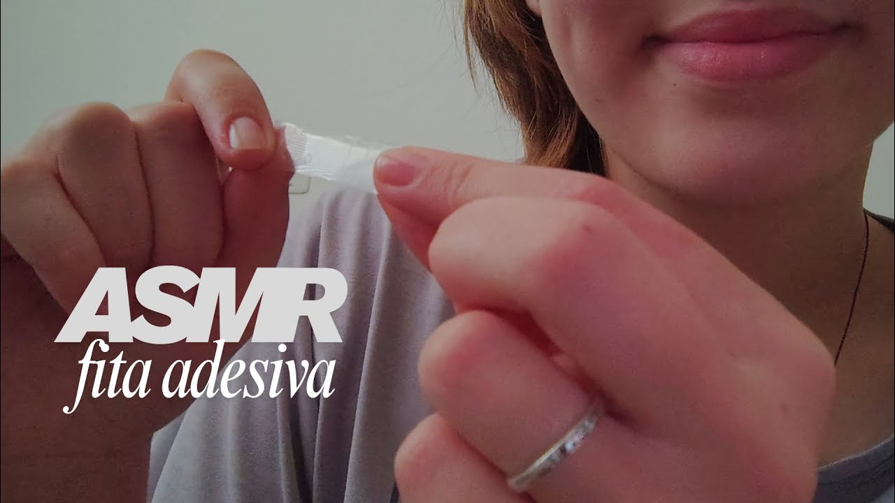 ASMR caseirinho | sons com fita adesiva na tela!