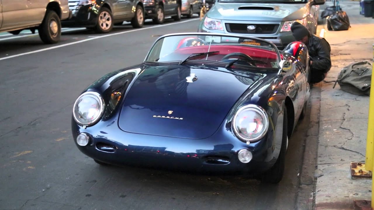 Porsche 550 Spyder in NYC - Parked, Start Up, Acceleration