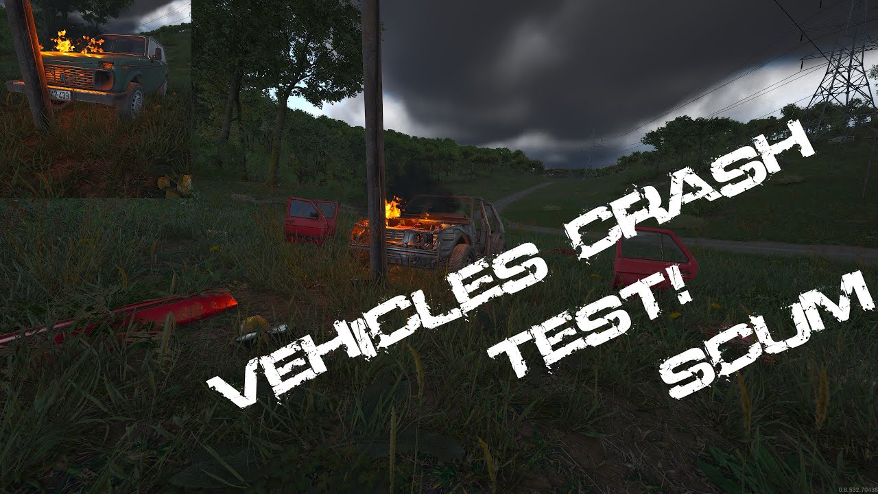 SCUM Vehicle Crash Tests! What Happens When It's Health hits 0%? #scum #survival #best #pcgaming