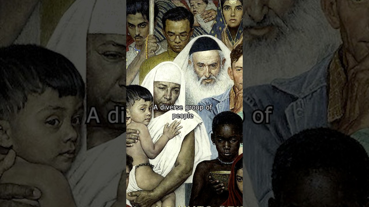 Golden Rule (1961) by Norman Rockwell #painting #art