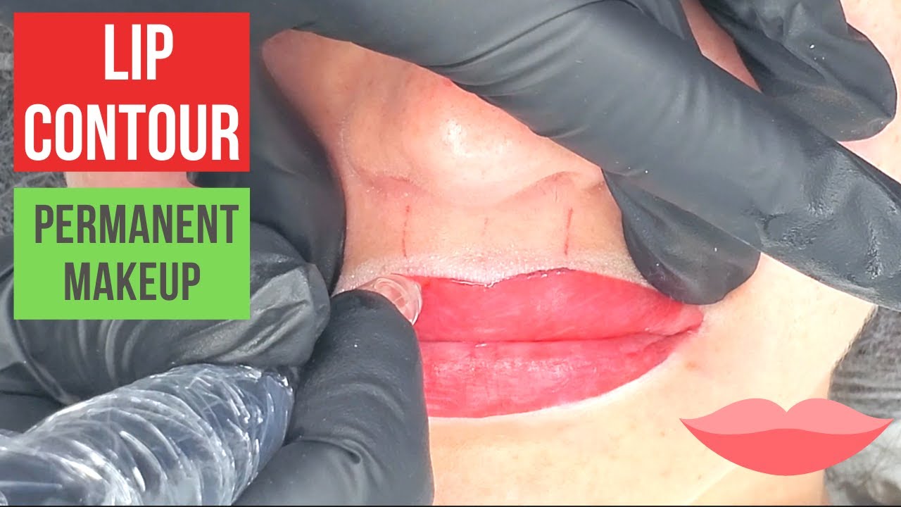 How to make an accurate Lip contour for Lip blush. Permanent makeup