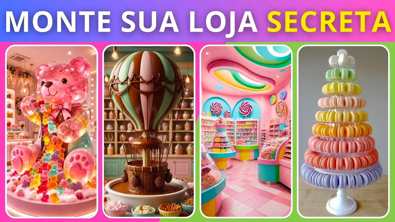 🍭MONTE SUA LOJA SECRETA DE DOCE DO SONHOS | JOGO DAS ESCOLHAS | CABRA QUIZ 🐐