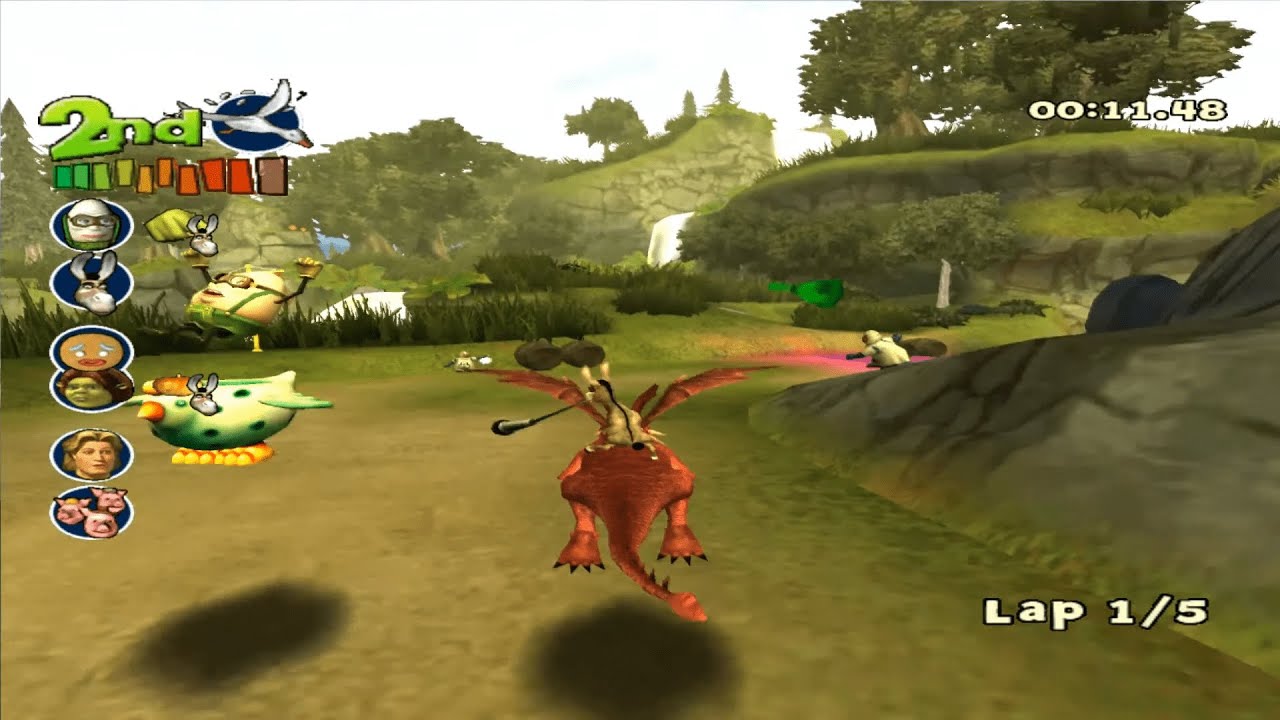 Shrek Smash n' Crash Racing - Mirrored Tournament (Donkey - Gamecube/Dolphin)