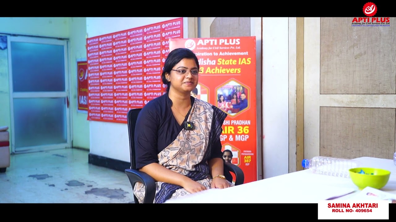 SAMINA AKHTARI || RANK 121 || OAS 2022  || Mock Interview  ||  APTI PLUS