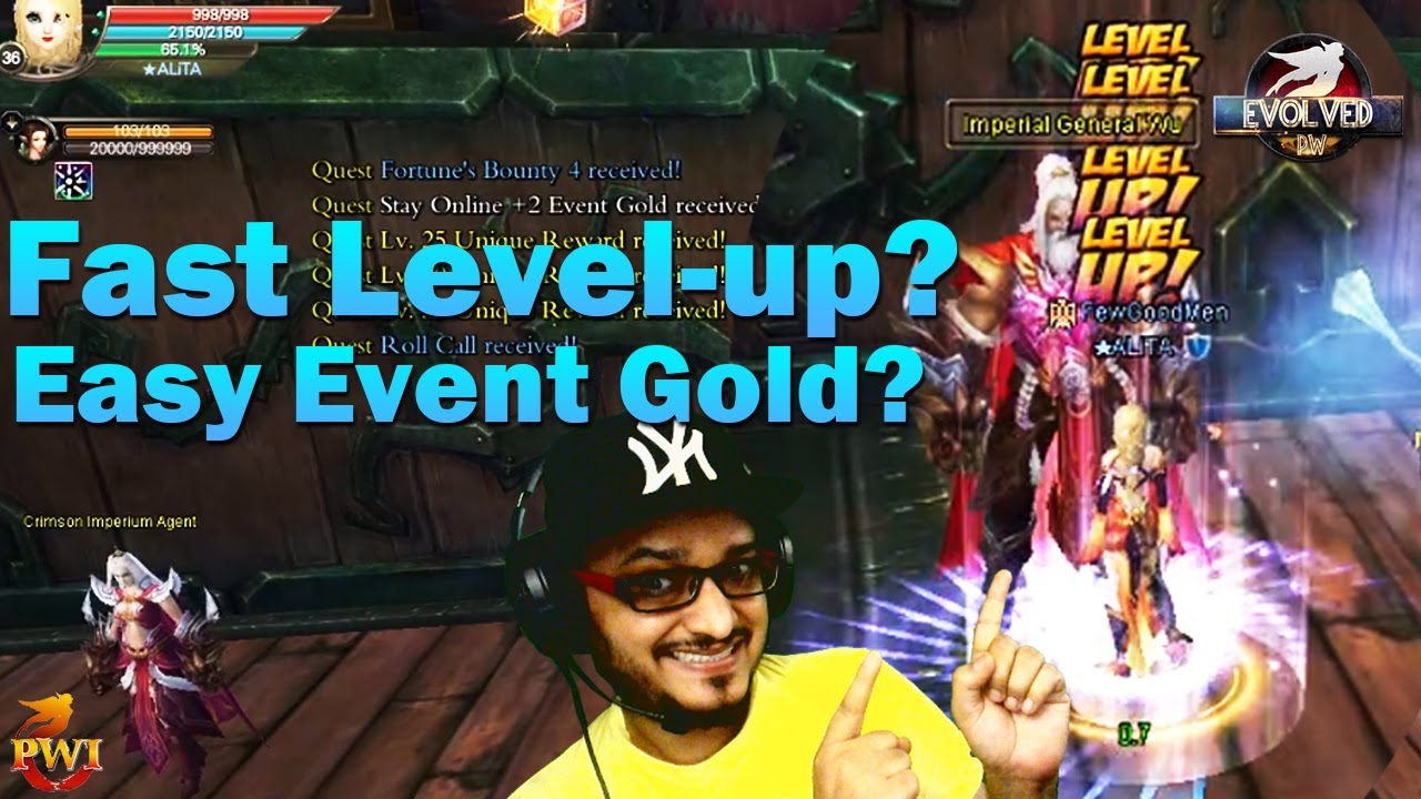 Fast Level up Guide and Earning Event Gold at low level - Perfect World international - Evolved PW