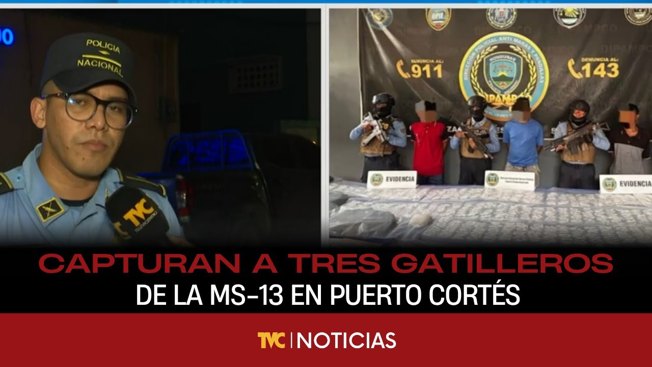 Operativo policial logra captura de tres gatilleros de la MS-13 en Puerto Cortés