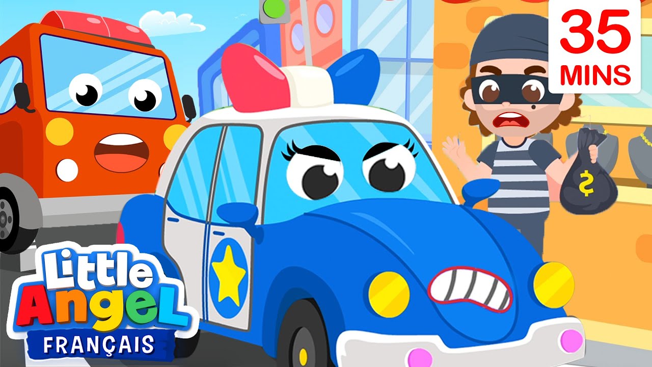 Les véhicules d'assistance à la rescousse 🚓 🚒 Comptines Police et Pompier - Little Angel Français