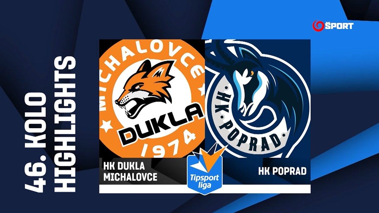 46. kolo: HK Dukla Michalovce – HK Poprad 4:1 (1:1, 2:0, 1:0)