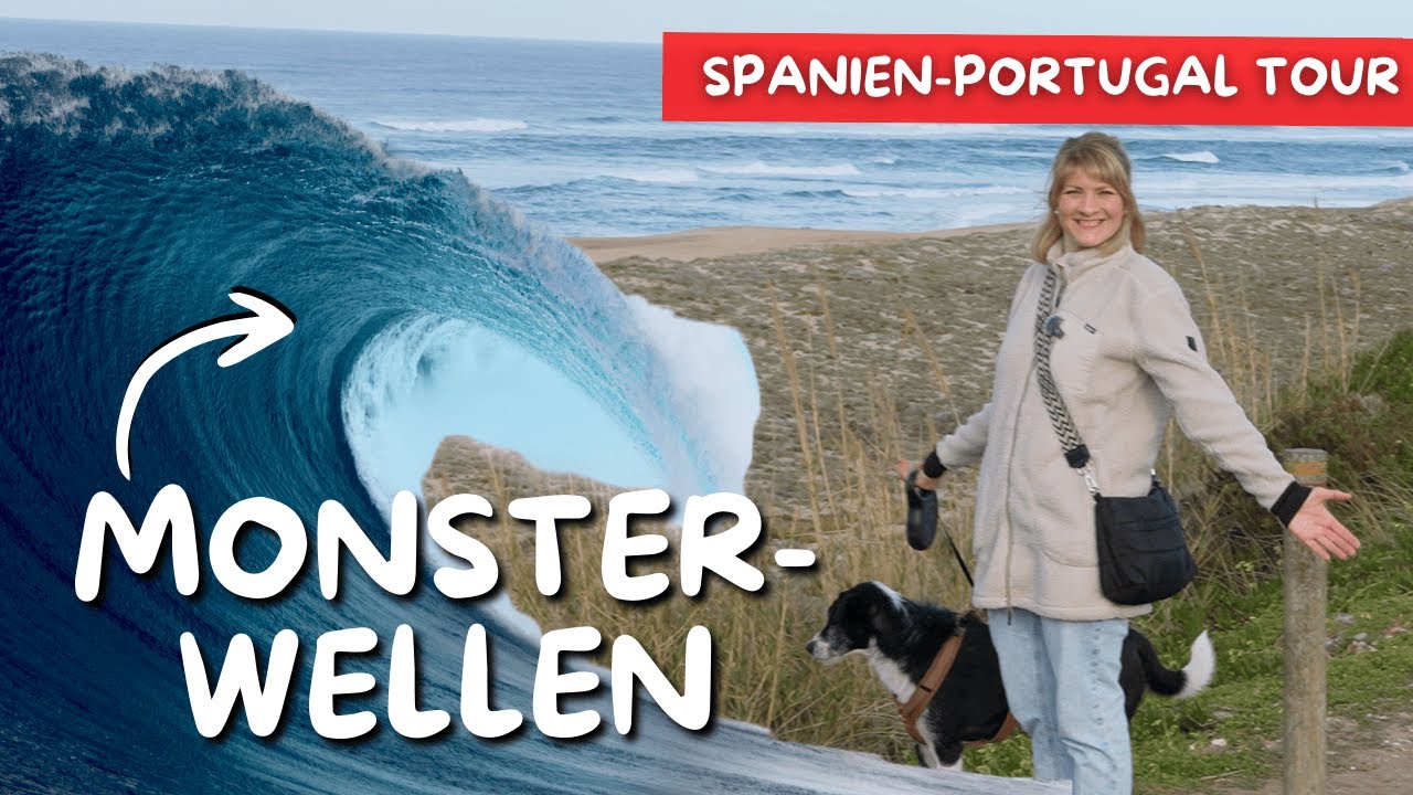 Monsterwellen in Nazaré🙂‍↕️Traumstrand & bunte Häuser an der Costa Nova☀️Winter-Tour #6