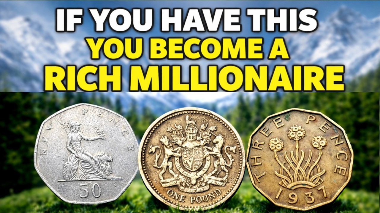 Top 3 Most Valuable UK Coins! Rare One Pound, 50 New Pence & Three Pence Coins Worth Big Money!