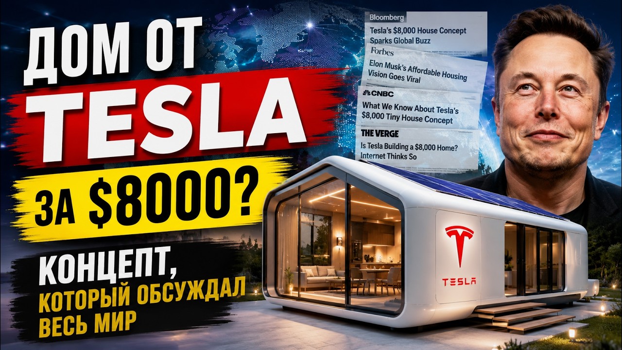 ДОМ за 7999 долларов! Илон Маск анонсировал Tesla Tiny House, чтобы покончить с ипотекой.