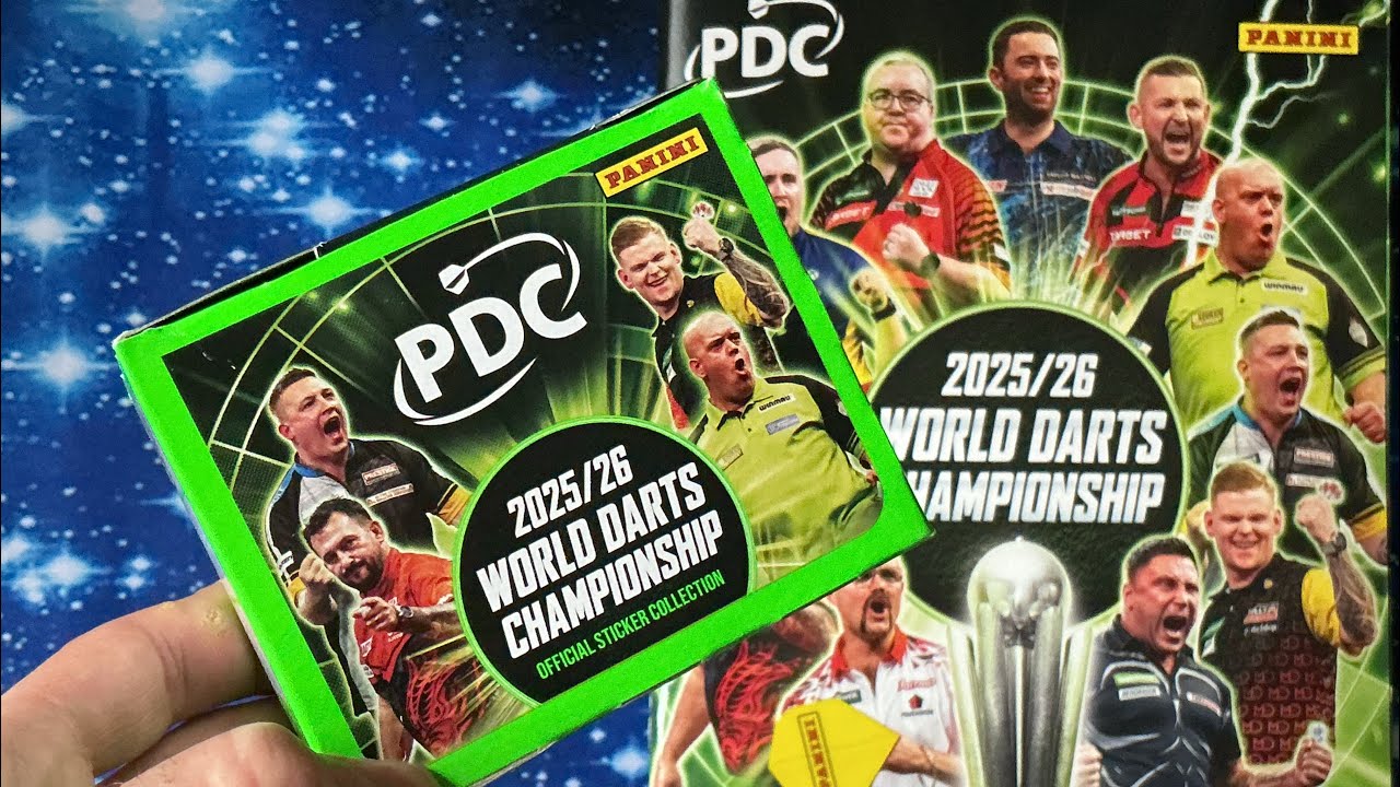 Наклейки Panini PDC Darts Championship 2025/26 (полностью вскрытая коробка)