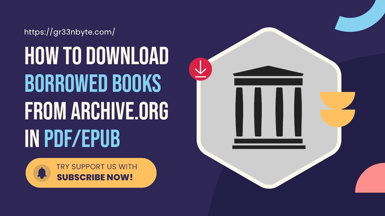 How To Download Borrowed Books From archive.org In PDF/EPUB