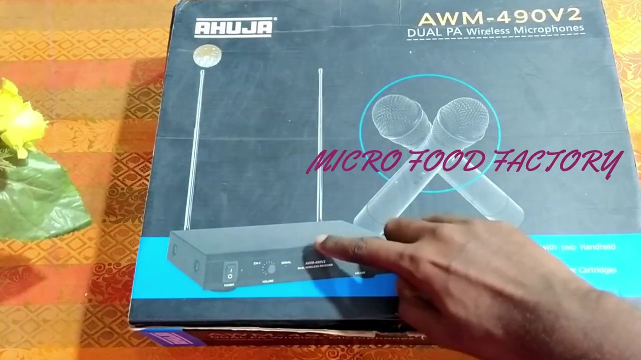 AHUJA AWM 490V2 unboxing and review in Tamil // dual hand mic // low cost wireless mic in Tamil