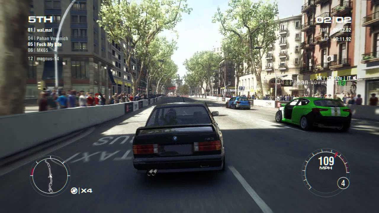 GRID 2 PC Multiplayer Race Gameplay: Tier 1 Upgraded BMW M3 E30 Sport Evo in Barcelona