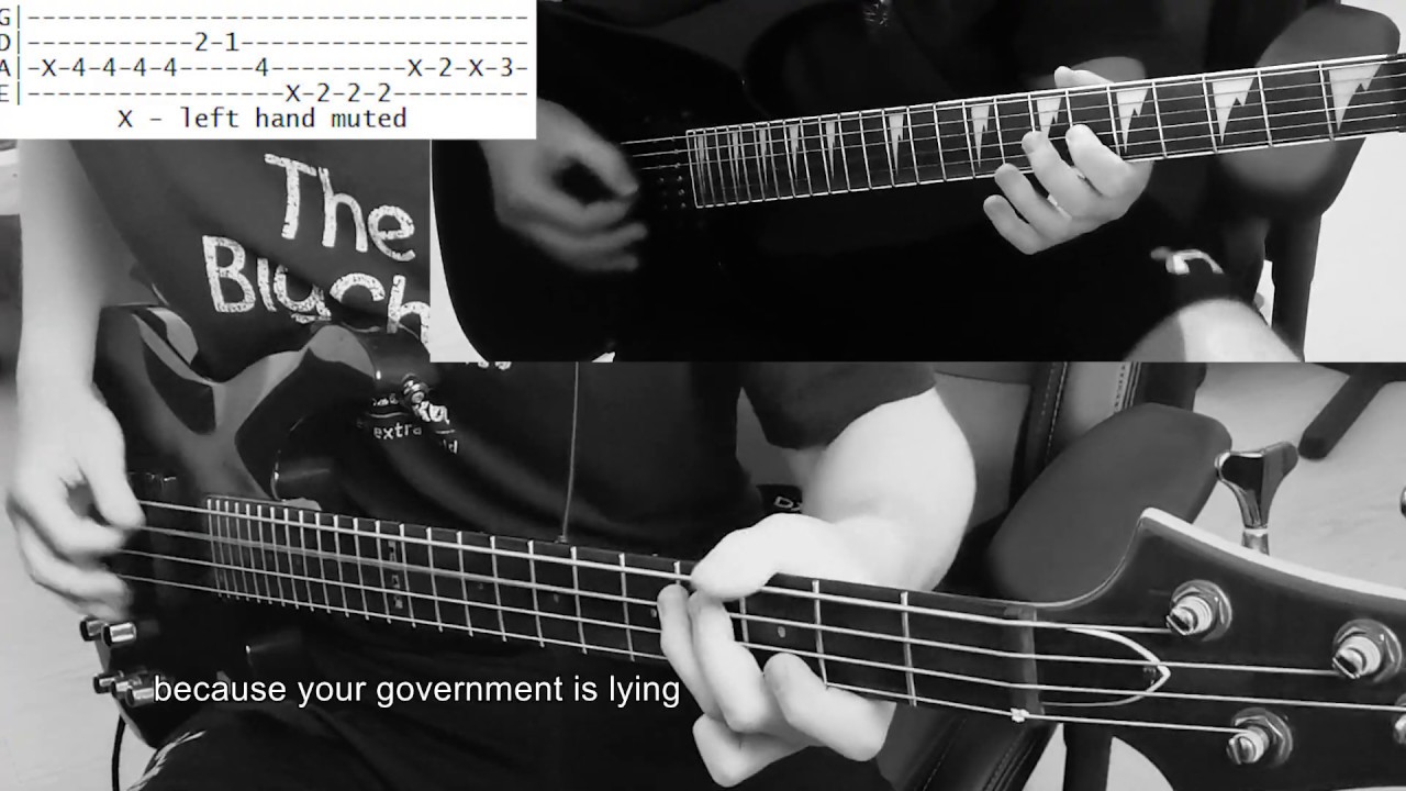 Anti-Flag - Die For Your Government (bass and guitar cover) + TABS