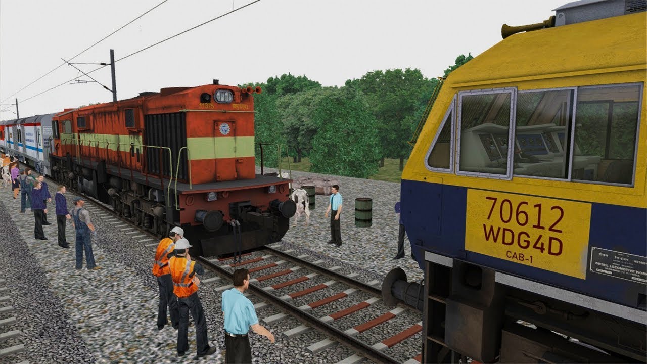 WDM3D Rajdhani Express Loco Failed Rescue By WDG4D | Train Simulator 2019 | Indian Railways