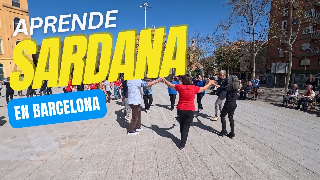 LEARN TO DANCE SARDANA IN SANT ANDREU – SUNDAY MORNING IN BARCELONA (18°C) 4k HDR