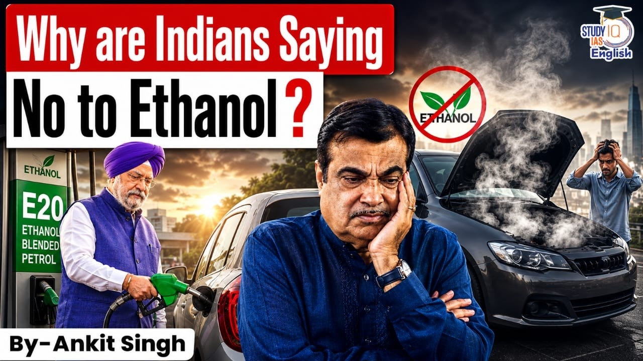 Why are Indians Resisting Ethanol Blended Petrol? | By Ankit Singh | StudyIQ IAS English