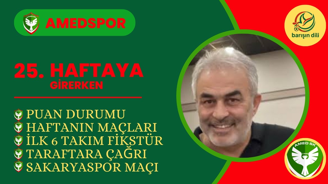 25. Haftaya Girerken Amedspor