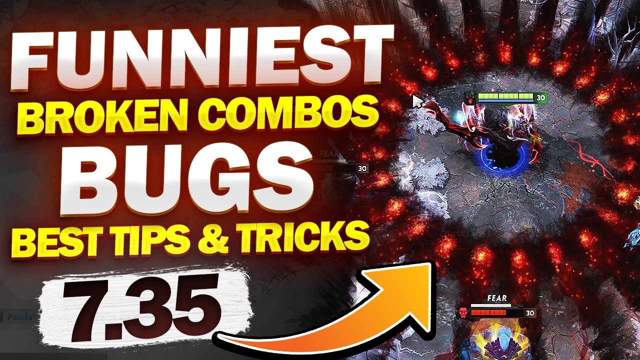 MOST OP, BROKEN & IMBA COMBOS & BUGS, BEST TRICKS & TIPS 7.35 PATCH Dota 2