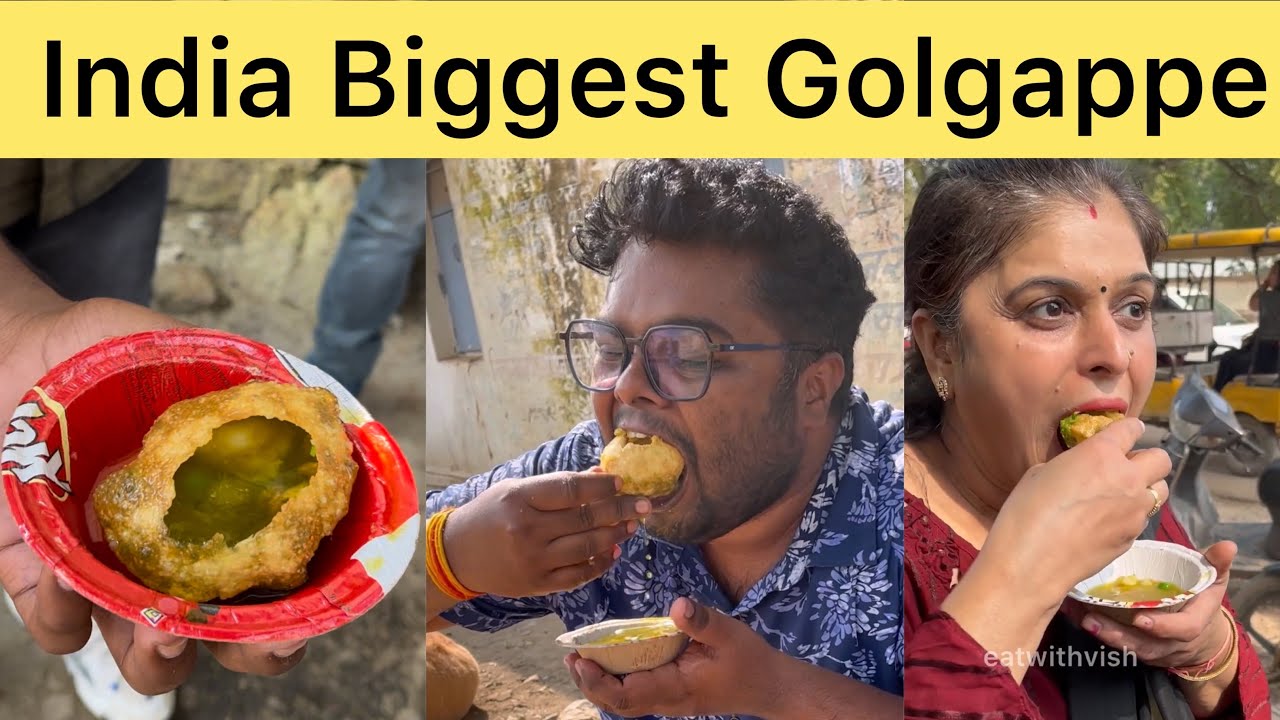 India's Biggest GOLGAPPE 😳इतने बड़े गोलगप्पे नहीं खायें होंगे😳😍| Morena Street Food