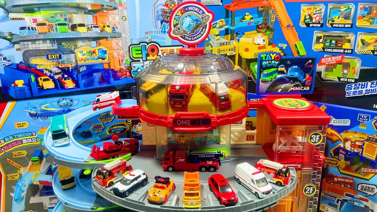 すごい、TAYO大型駐車場！So cool, TAYO Large Parking Lot Playset ASMR Satisfying with Unboxing|Review Toys