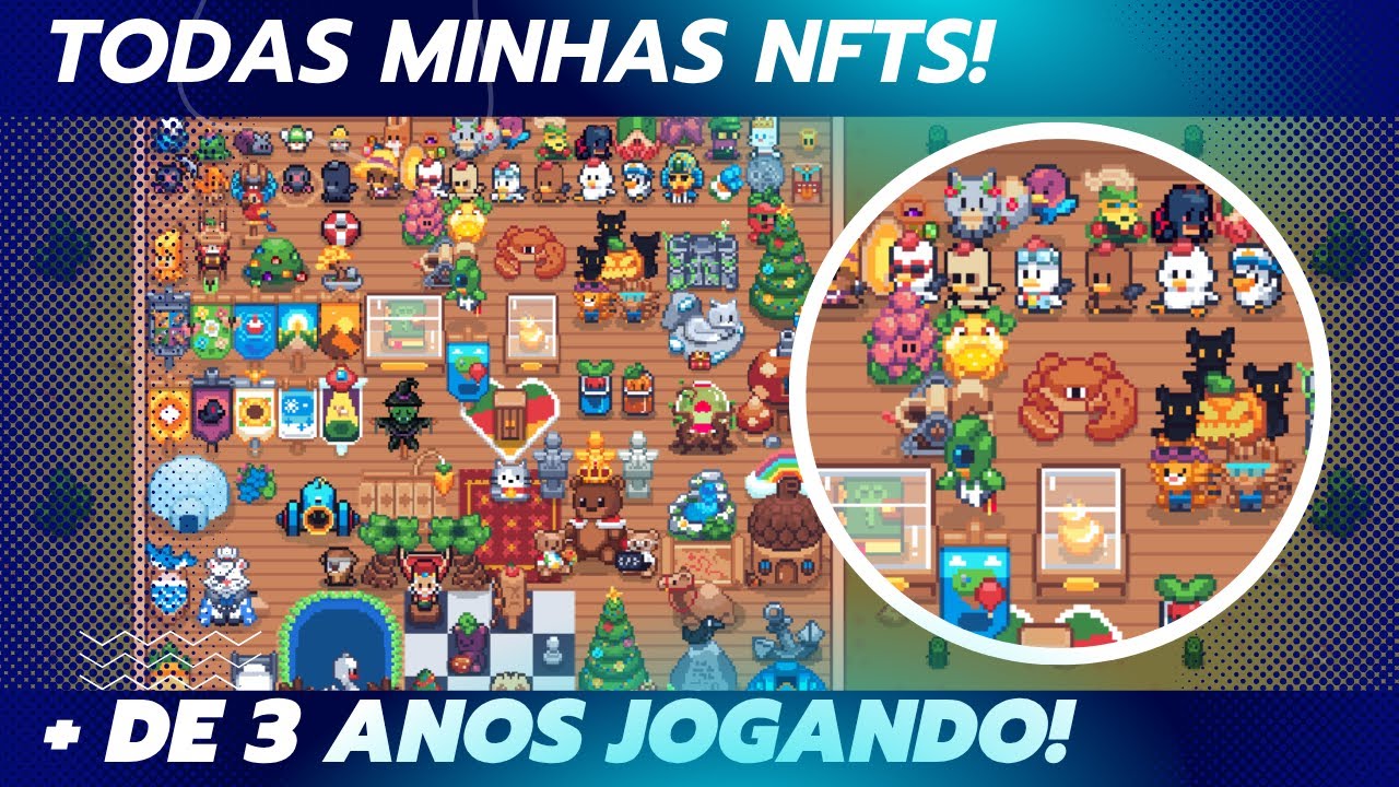 Todas NFTs que juntei jogando casualmente durante quase 3 anos!