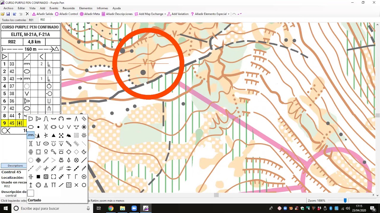 Curso de montaje de recorrridos y maquetación de mapas de orientación con Purple Pen