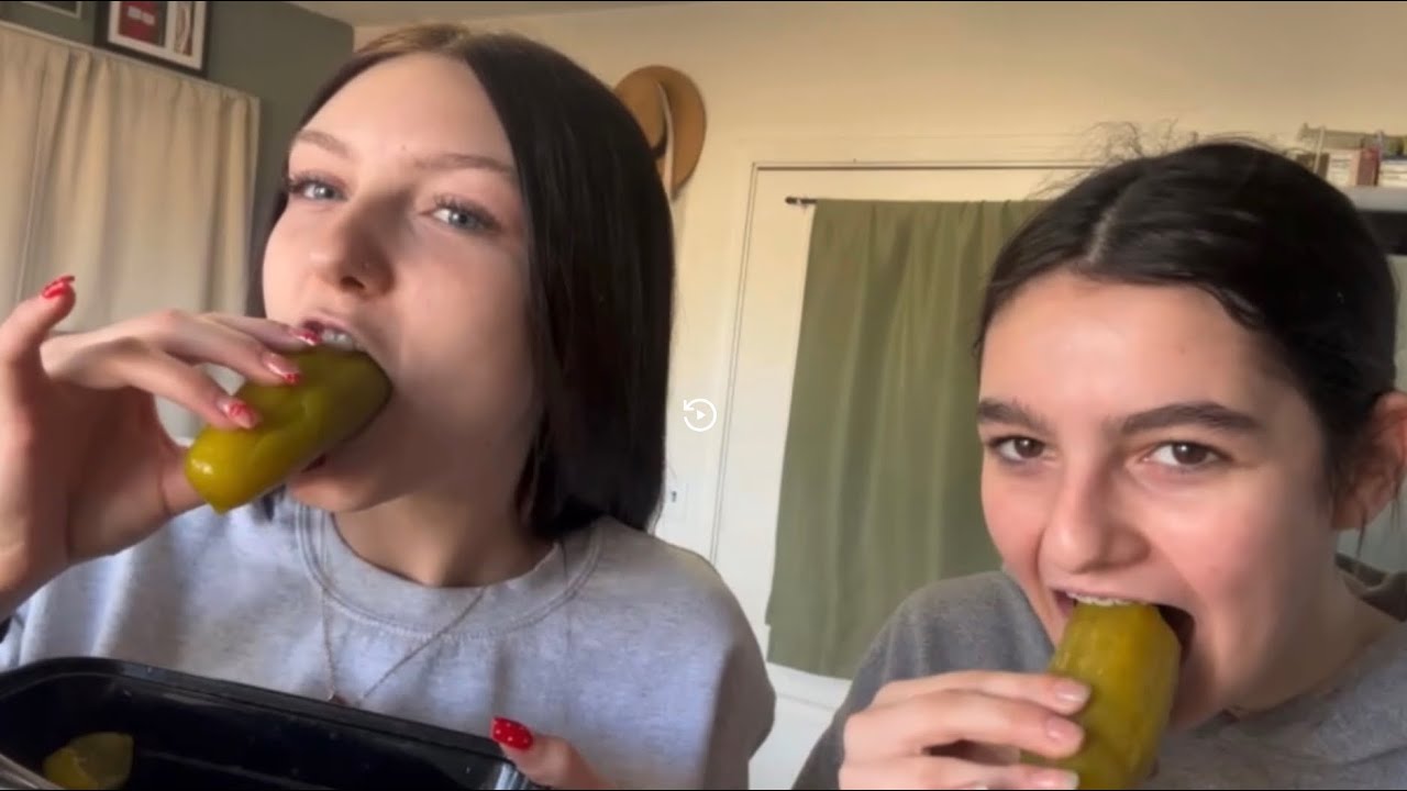 Trying taki stuffed pickles 