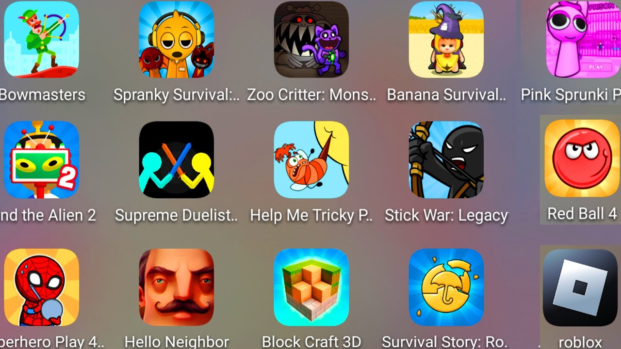 Help Me Tricky Puzzle,Spranky Survival 456,Pink Splanki's Prison,Block Craft 3D,PvZ Fusion,Roblox...