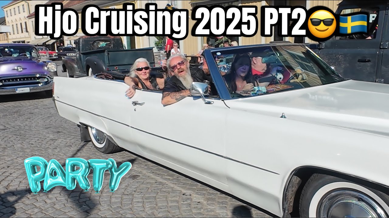 Hjo Cruising 2025 PT2😎🇸🇪🔥🔥Rekordmånga bilar 👌