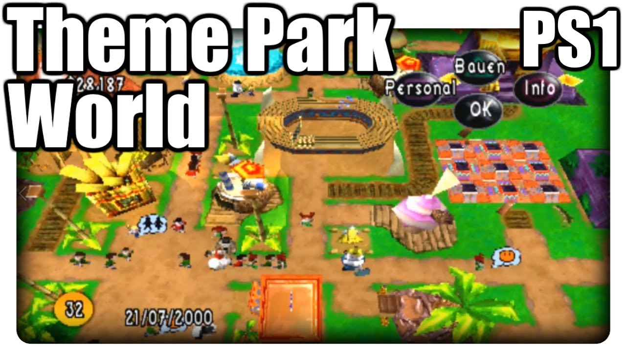 Theme Park World PS1 Deutsch Gameplay Die ersten 25 Minuten HD