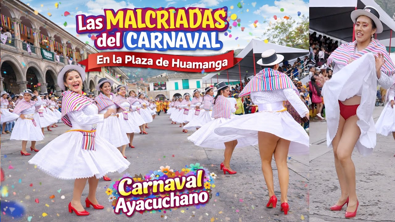 PRESENTACION POR LA PLAZA DE HUAMANGA LUCIENDO EL COLOR ROJO PARA EL MUNDO