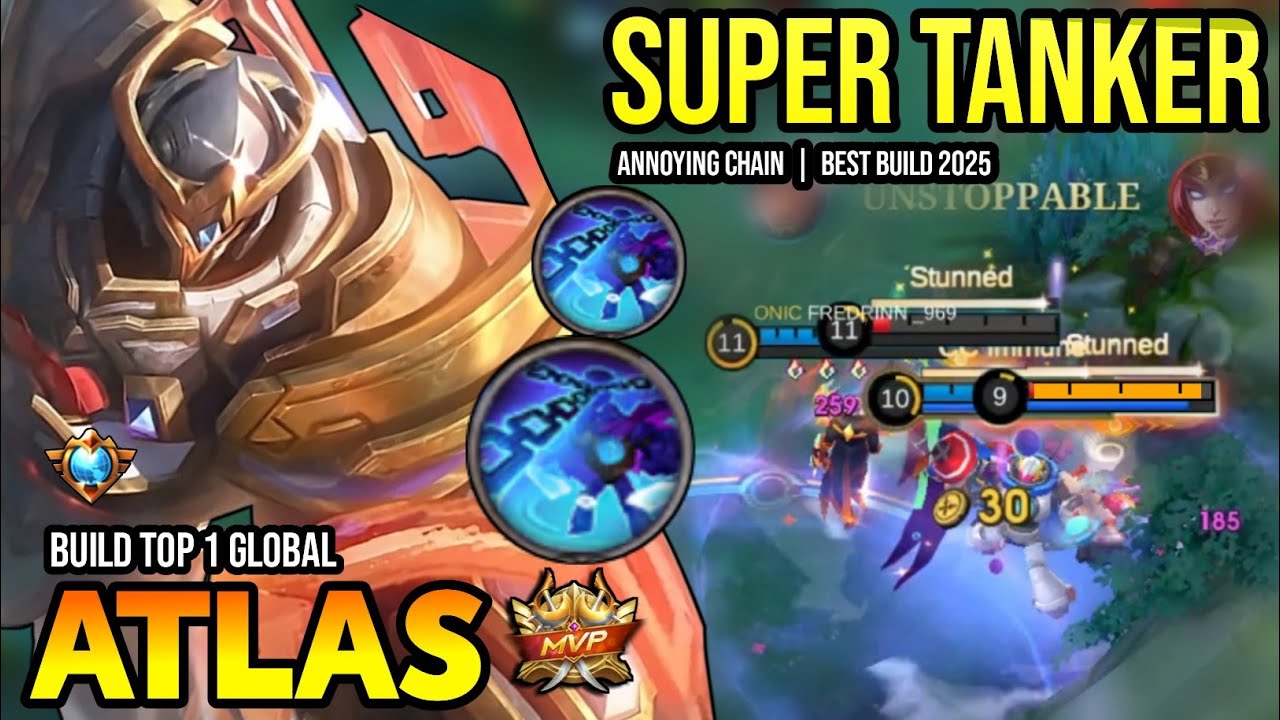 ATLAS BEST BUILD 2025 | BUILD TOP 1 GLOBAL ATLAS GAMEPLAY | MOBILE LEGENDS✓