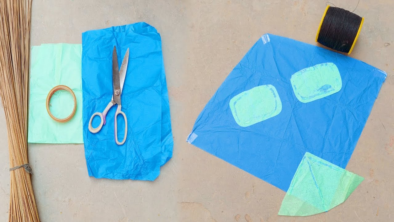Mini to eyes  👀 kite making with paper kite flying and broomsticks at home 😈😈😈😱😱😱