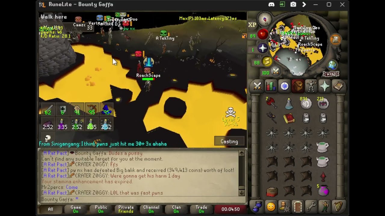 Oldschool Runescape BH Pking - Bounty Gaffa