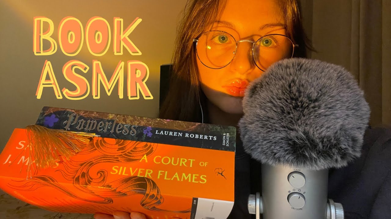 ASMR Book rambles and triggers🧡 (tapping, page turning, close whispers)