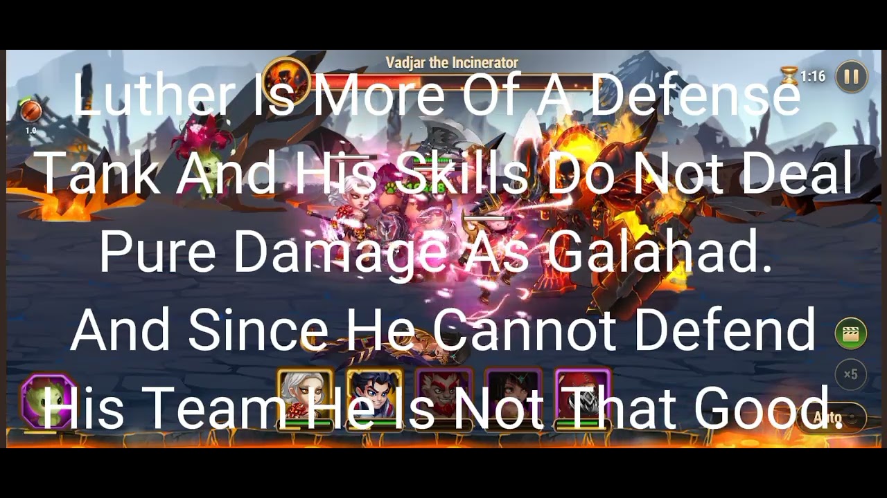Why Galahad Is Possibly The Best Tank Against Vadjar In Outland. Hero Wars Battler.