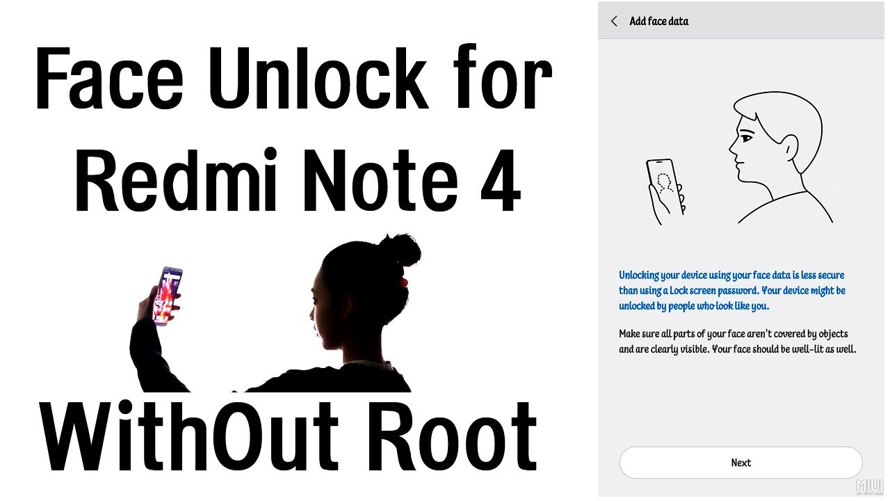 Face ID Unlock Redmi Note 4 & Other Xiaomi Phone