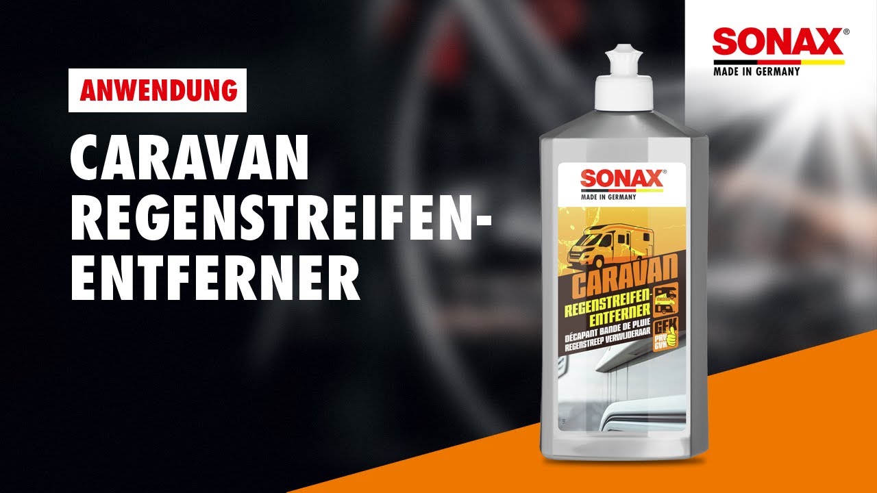 Anwendung SONAX Caravan Regenstreifenentferner