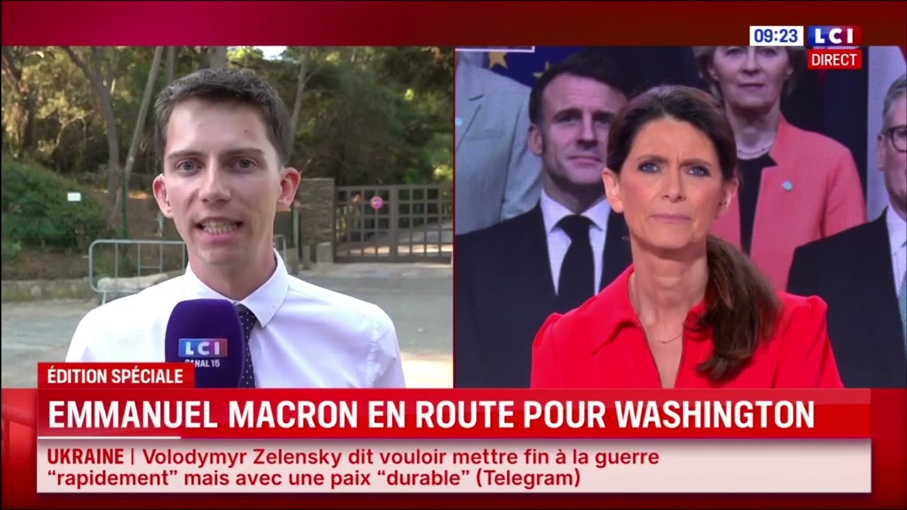 Duplex LCI Clément Guillonneau - Emmanuel Macron quitte Brégançon pour Washington 5