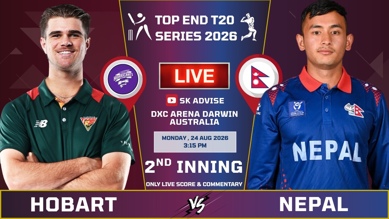 NEP VS HOBART HURRICANE LIVE SCORE & COMMENTARY | NEPAL VS HOBART 2ND INNING | HOBART HURRICANES BAT
