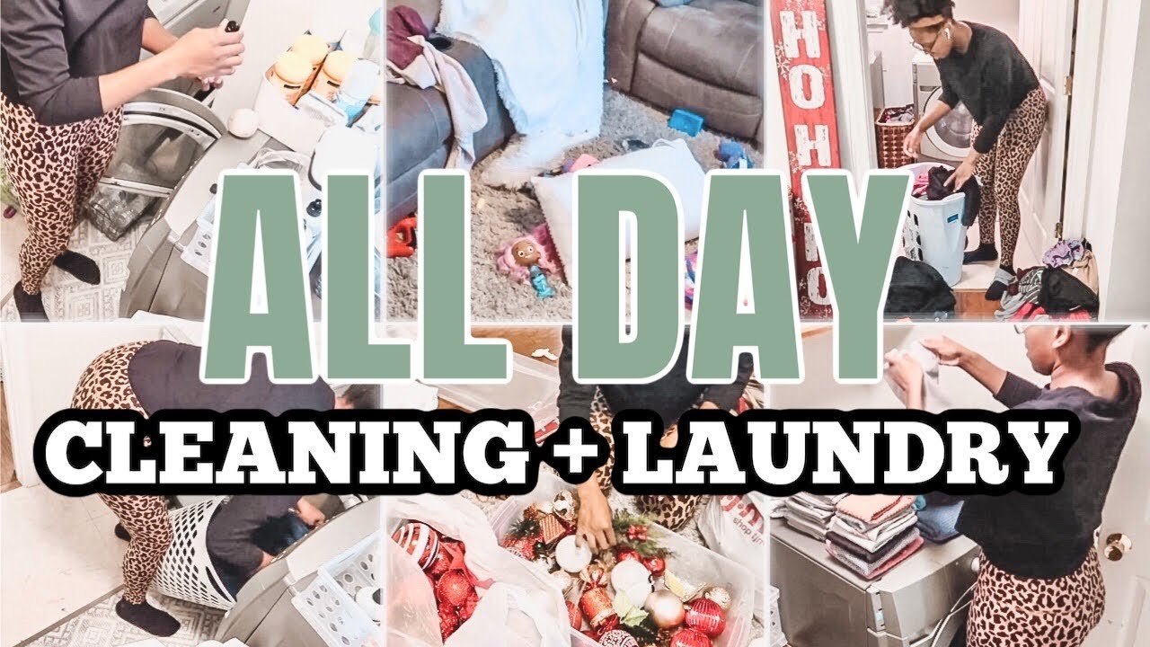 2021 ALL DAY CLEAN WITH ME | EXTREME CLEANING AND LAUNDRY MOTIVATION| 2021 WINTER LAUNDRY ROUTINE