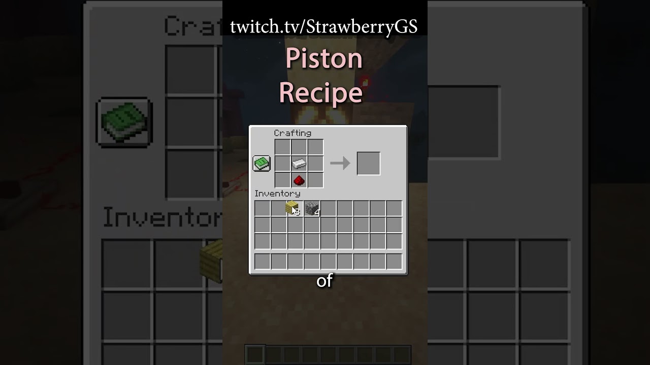 Piston - Short Shorts by StrawberryGS - Minecraft Crafting Recipe