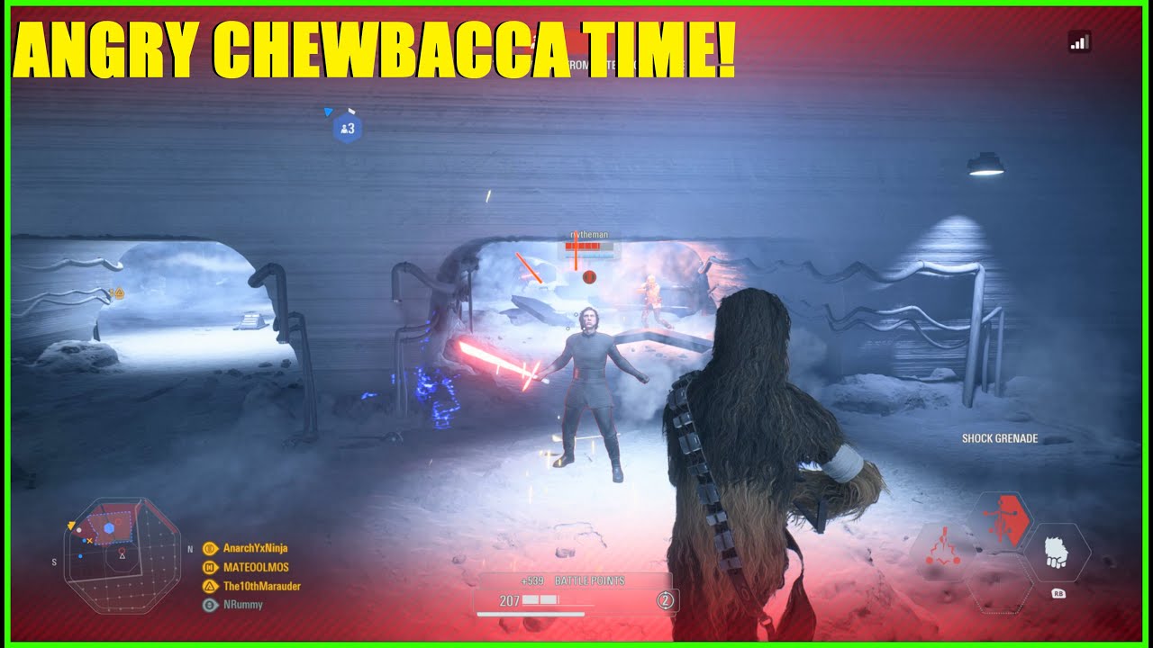 Star Wars Battlefront 2 - The mighty wookiee Chewbacca tried to be the hero of Hoth! CLOSE GAME!