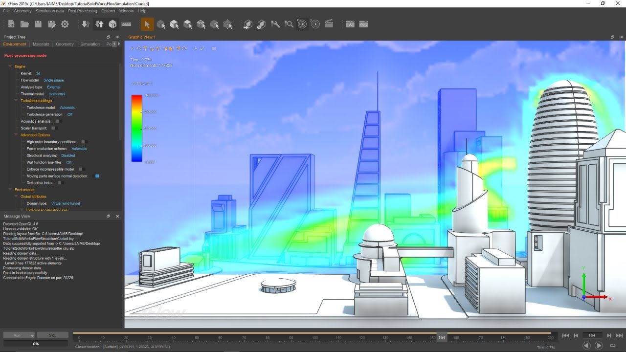 SIMULIA XFlow - Simulacion de flujo de aire en una ciudad