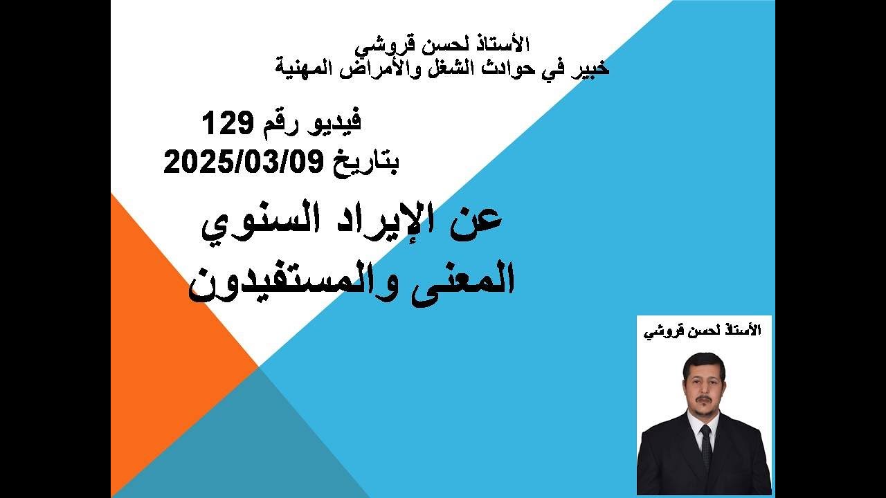 فيديو 129 – عن الإيراد السنوي المعنى والمستفيدون (2025/03/09)