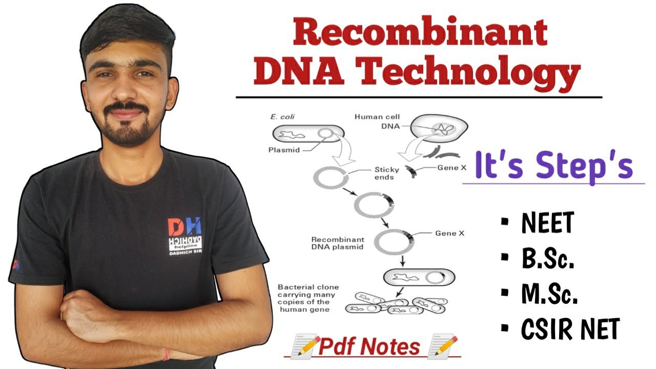 Recombinant DNA Technology In Hindi || Steps Of Rec DNA Technology ||Biotechnology || By Dadhich Sir